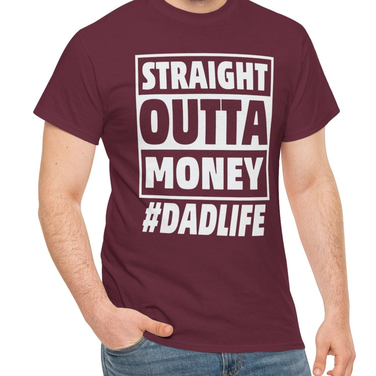 Straight Outta Money Dad Shirt – Funny Fatherhood Tee - Kim’s Signature Beauty & Accessories