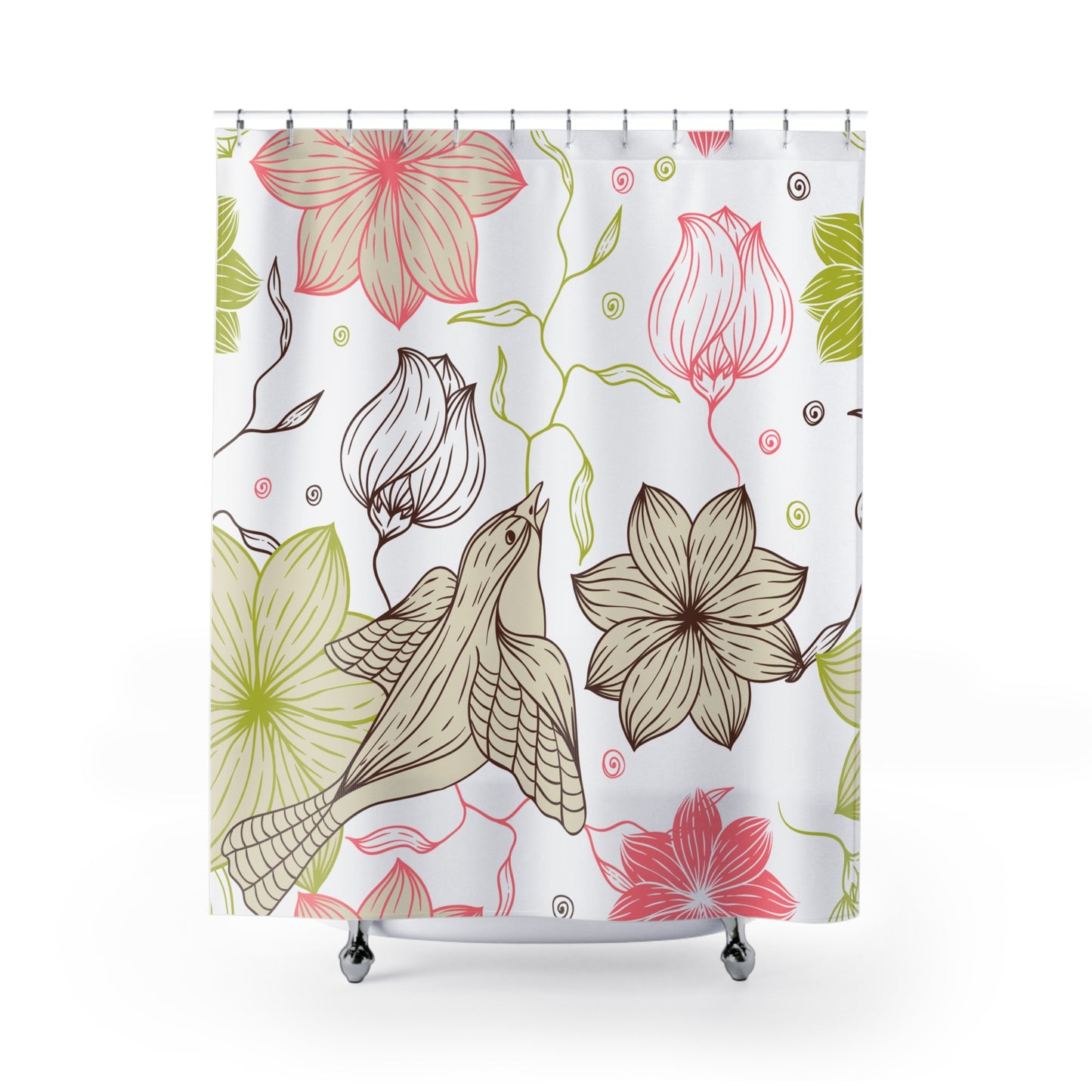 Floral Bird | Shower Curtain - Kim’s Signature Beauty & Accessories