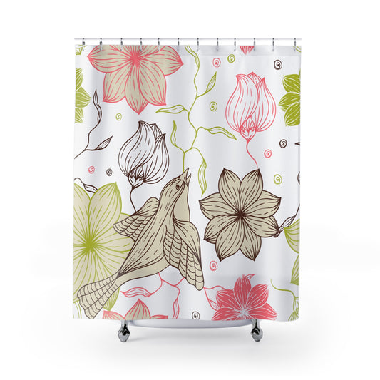Floral Bird | Shower Curtain - Kim’s Signature Beauty & Accessories