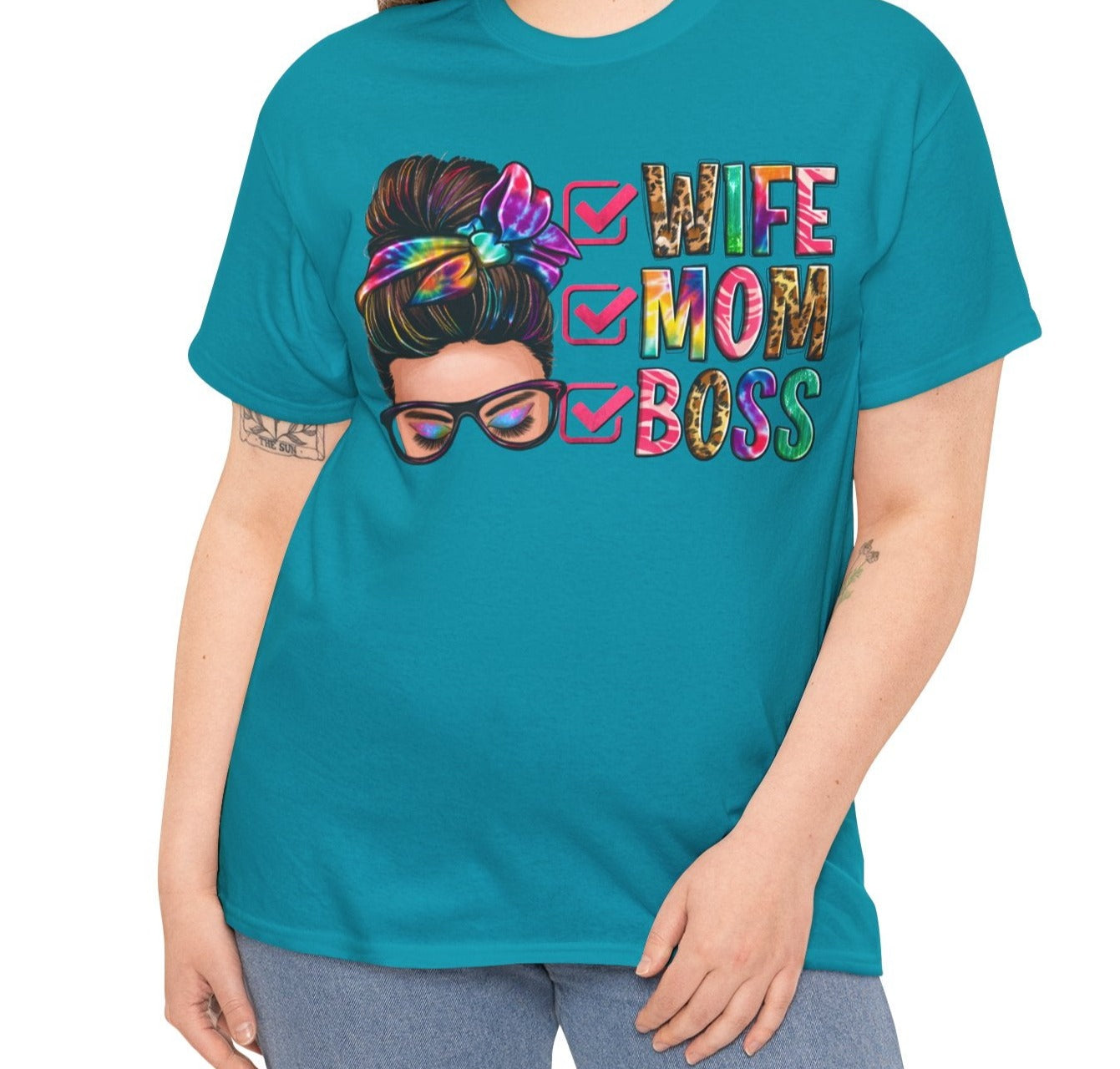 Wife, Mom, Boss | Cotton Tee - Kim’s Signature Beauty & Accessories (Store description)