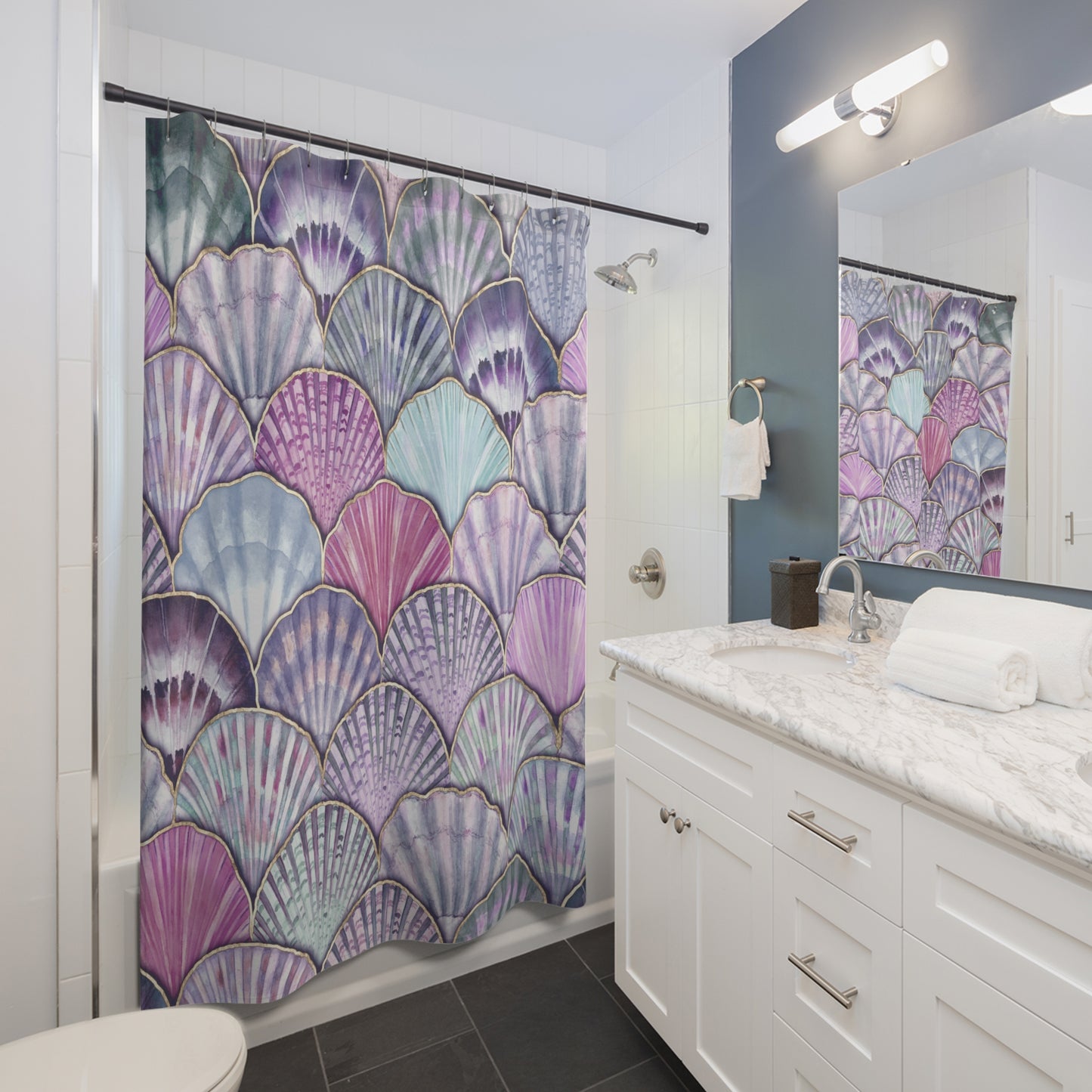 Shell Seeker's Haven Shower Curtain - Kim’s Signature Beauty & Accessories (Store description)