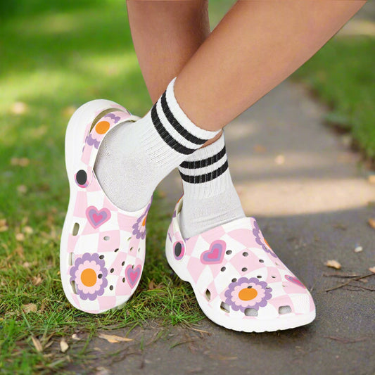 Colorful Kids' EVA Foam Clogs - Floral & Heart Design - Kim’s Signature Beauty & Accessories