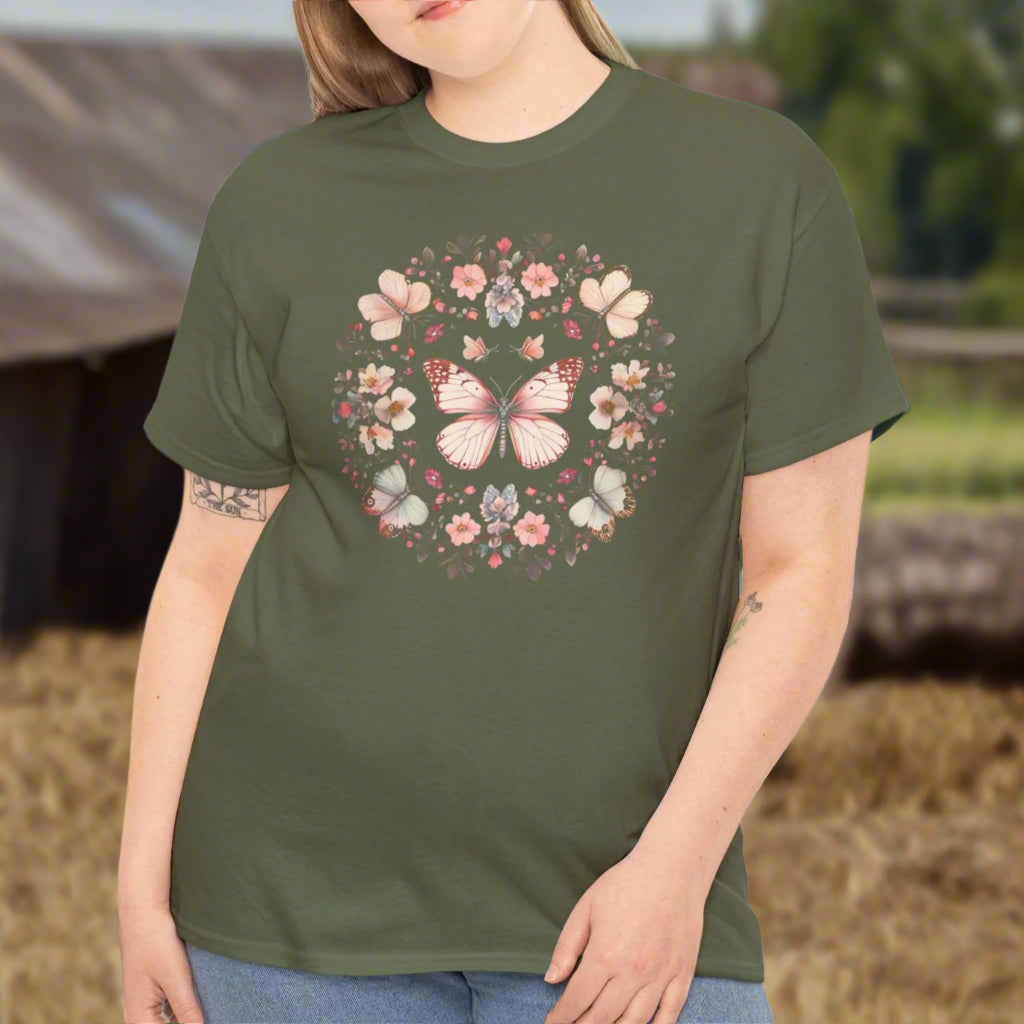 Floral Butterfly Circle Tee - Kim’s Signature Beauty & Accessories