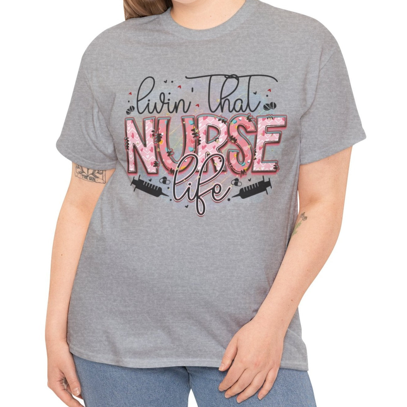 Livin that Nurse Life | Cotton Tee - Kim’s Signature Beauty & Accessories