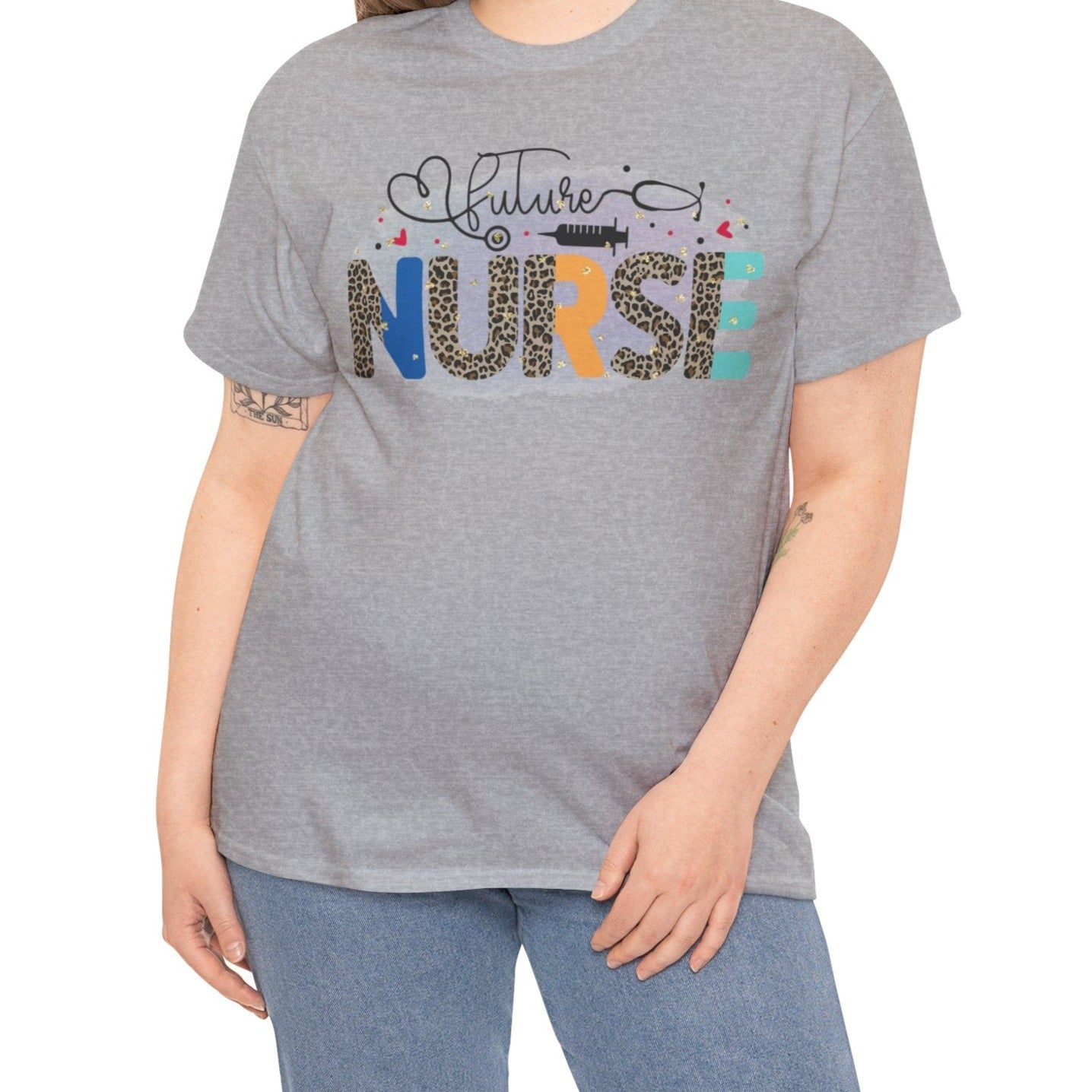Future Nurse Leopard Print T-Shirt – Bold Dreams, Big Heart - Kim’s Signature Beauty & Accessories