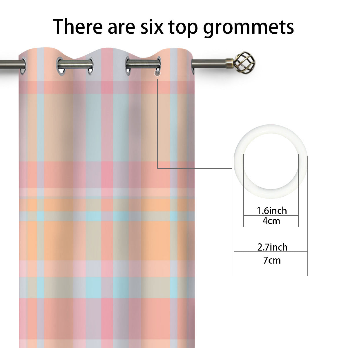 Pastel Plaid Blackout Curtains - 2 Panels - Kim’s Signature Beauty & Accessories