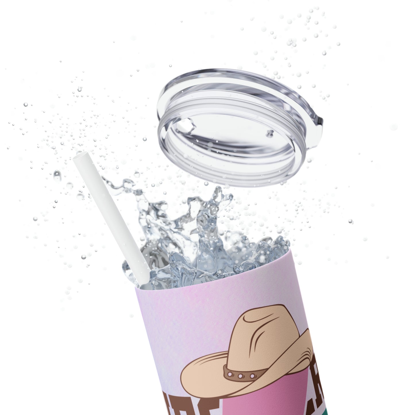 Western | Skinny Tumbler with Straw, 20oz - Kim’s Signature Beauty & Accessories (Store description)