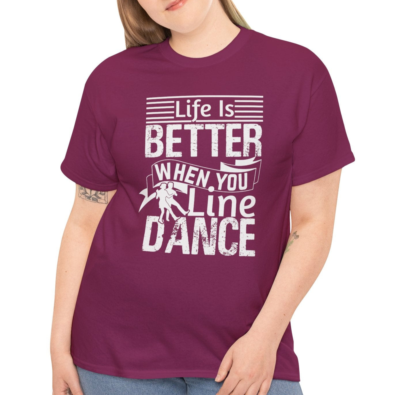 Line Dance Inspiration Cotton Tee, Country Line Dance Shirt - Kim’s Signature Beauty & Accessories (Store description)