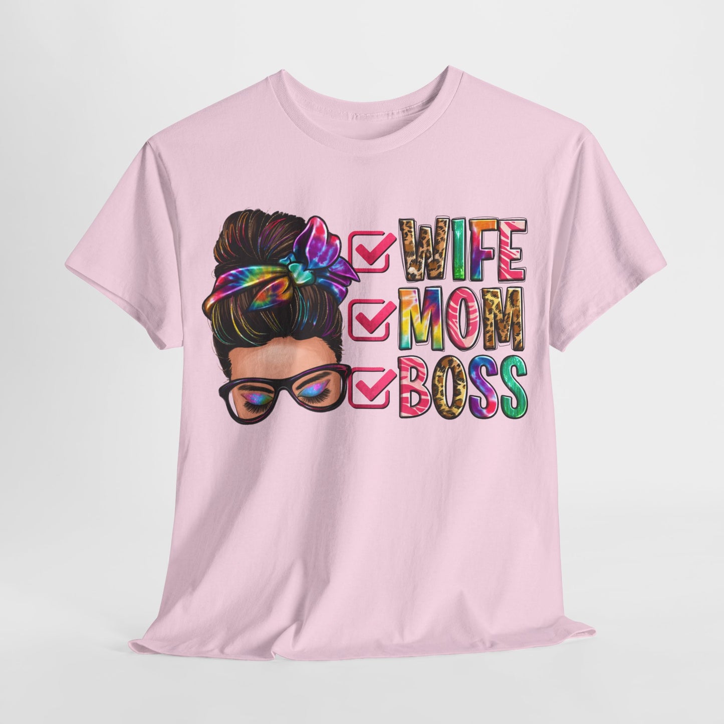 Wife, Mom, Boss | Cotton Tee - Kim’s Signature Beauty & Accessories (Store description)