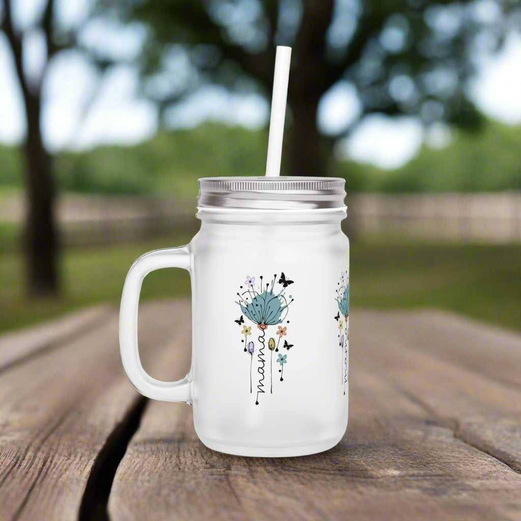 Floral Mama Mason Jar - Kim’s Signature Beauty & Accessories