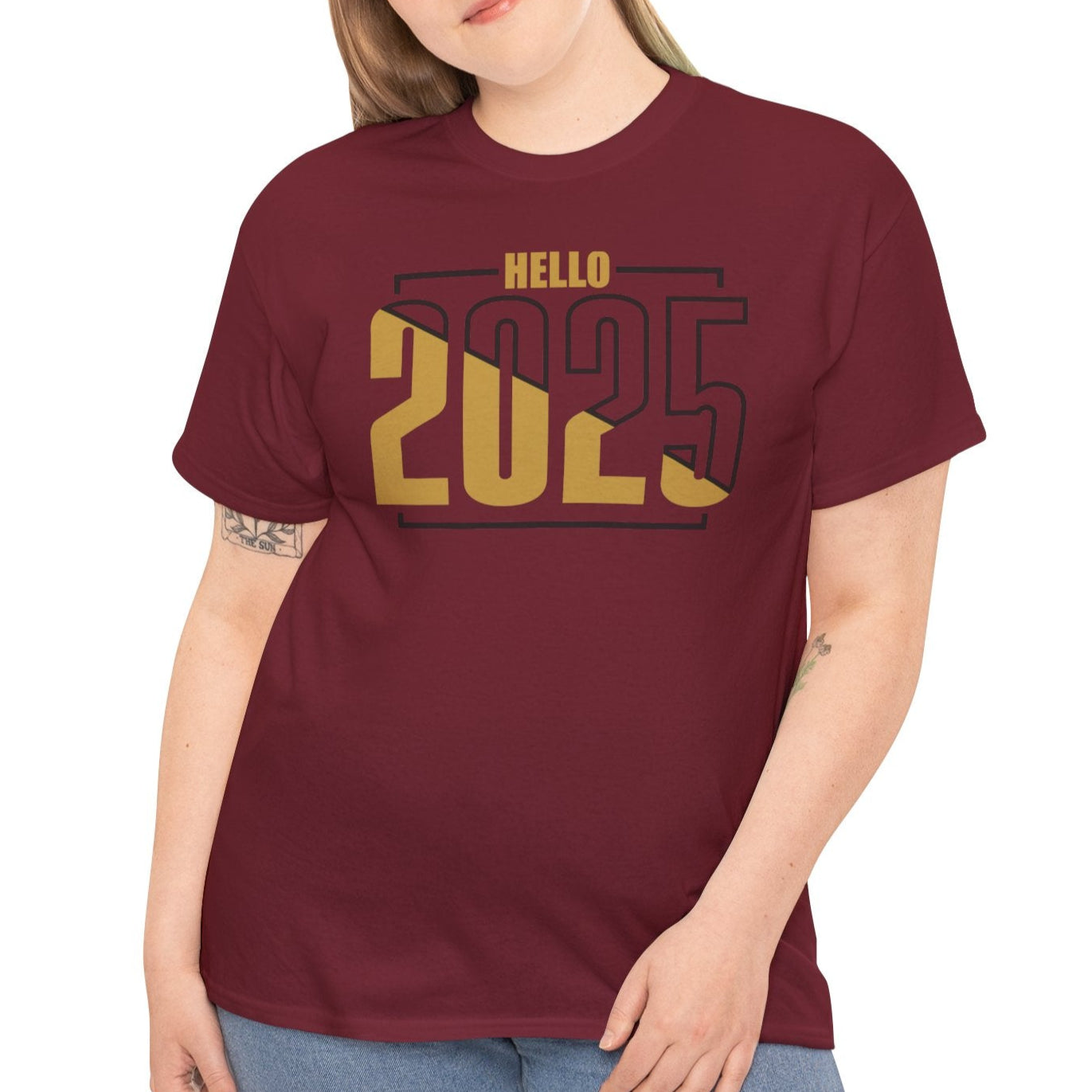 Hello 2025 New Year Tee - Kim’s Signature Beauty & Accessories (Store description)