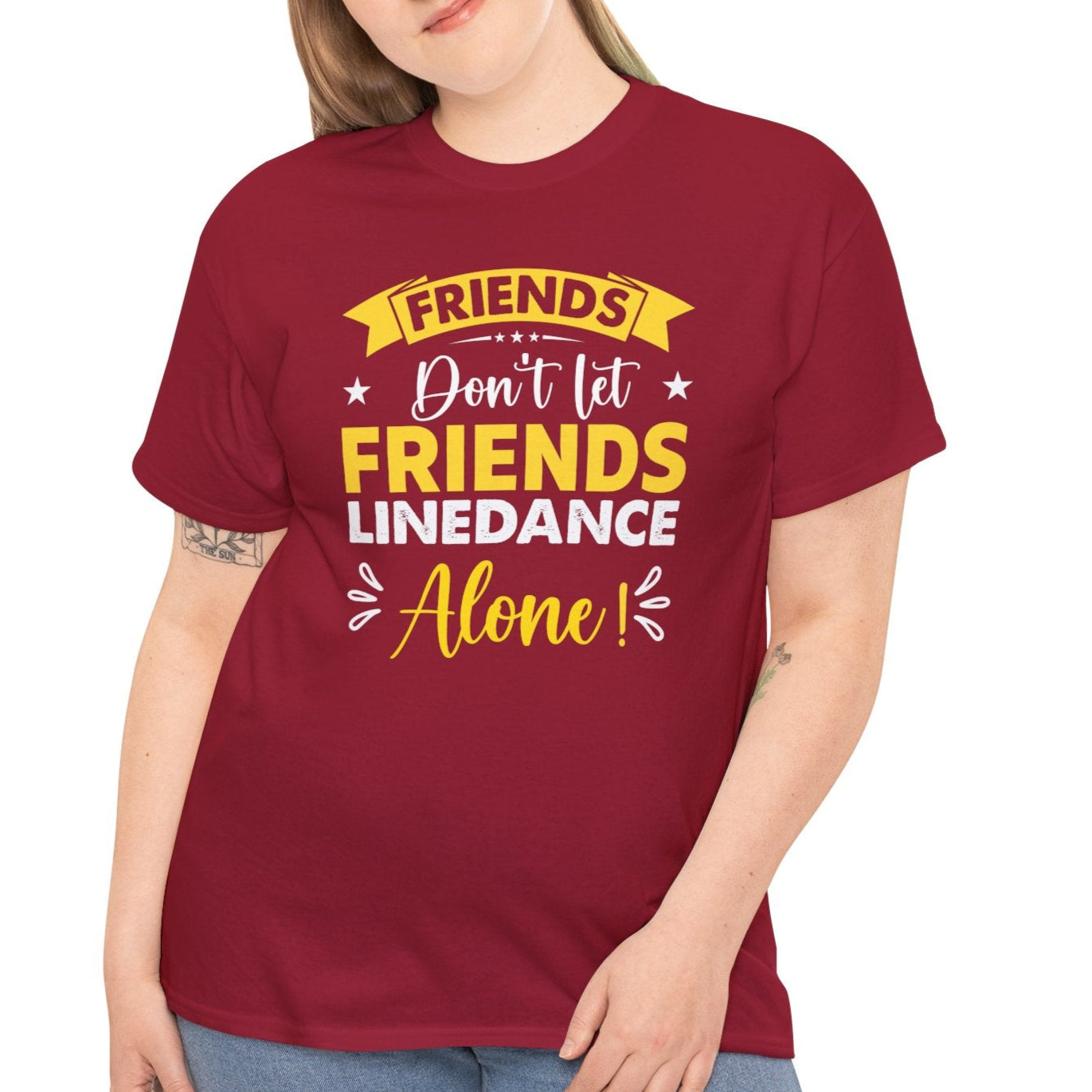Line Dance Friends Tee - Fun Cotton Shirt for Dance Lovers - Kim’s Signature Beauty & Accessories (Store description)