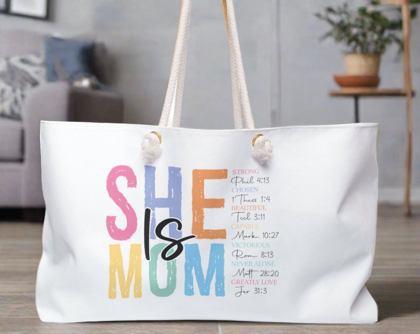 She is Mom Weekender Bag - Kim’s Signature Beauty & Accessories (Store description)