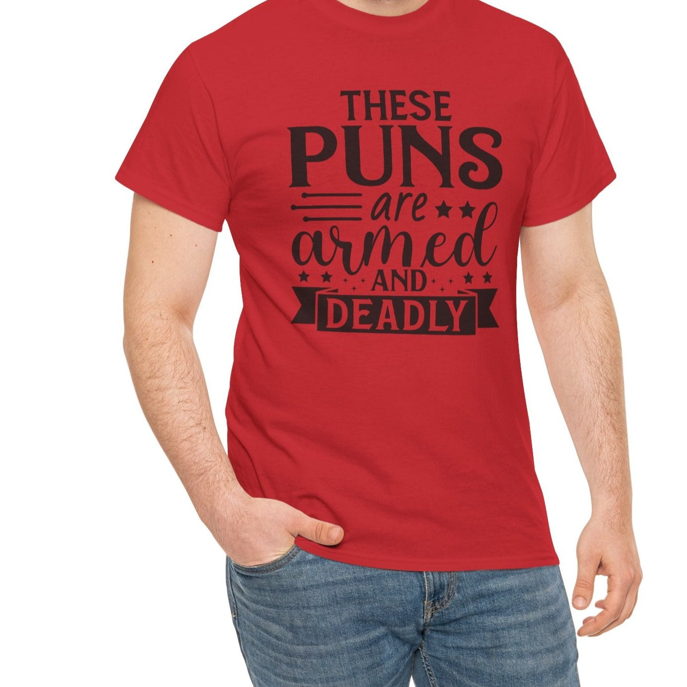 These Puns are Armed | Cotton Tee - Kim’s Signature Beauty & Accessories (Store description)