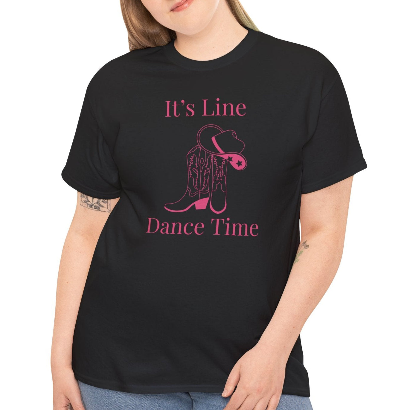 Line Dance TimeCotton Tee, Fun Graphic Tee - Kim’s Signature Beauty & Accessories (Store description)