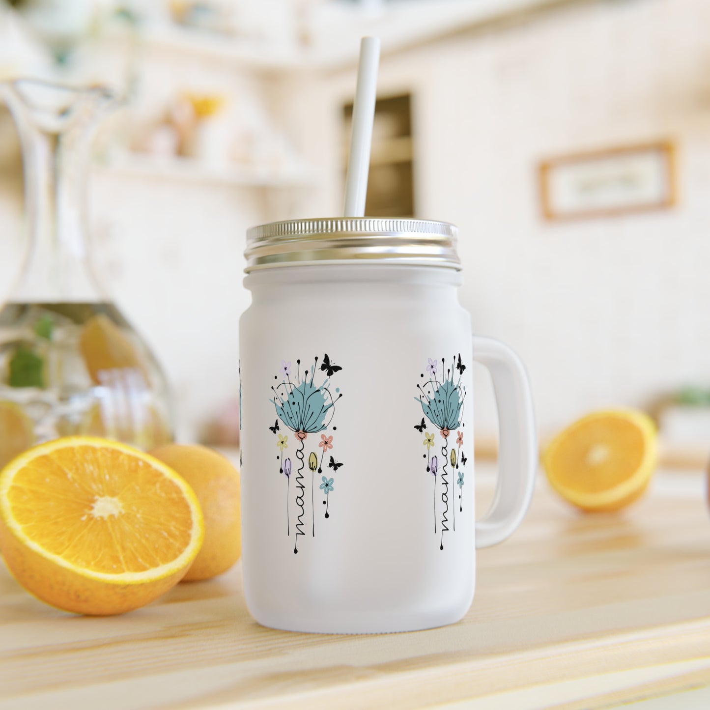 Floral Mama Mason Jar - Kim’s Signature Beauty & Accessories