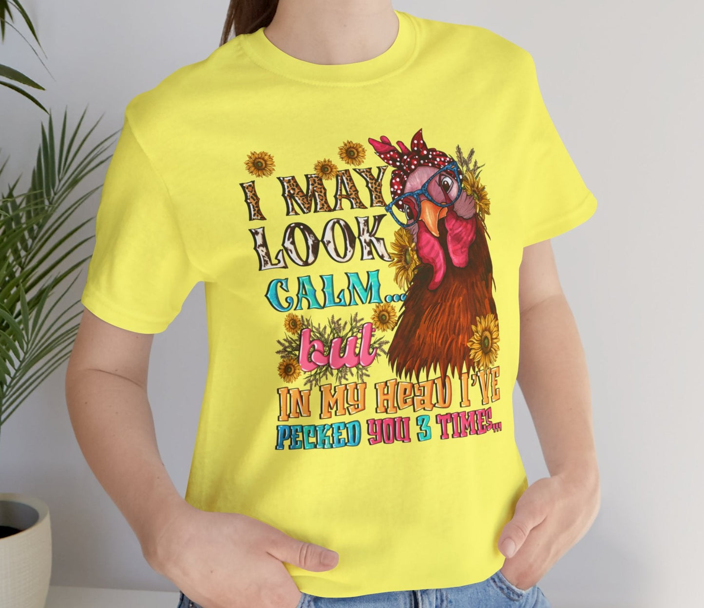 Calm Exterior, Inner Pecking: Funny Tee - Kim’s Signature Beauty & Accessories (Store description)