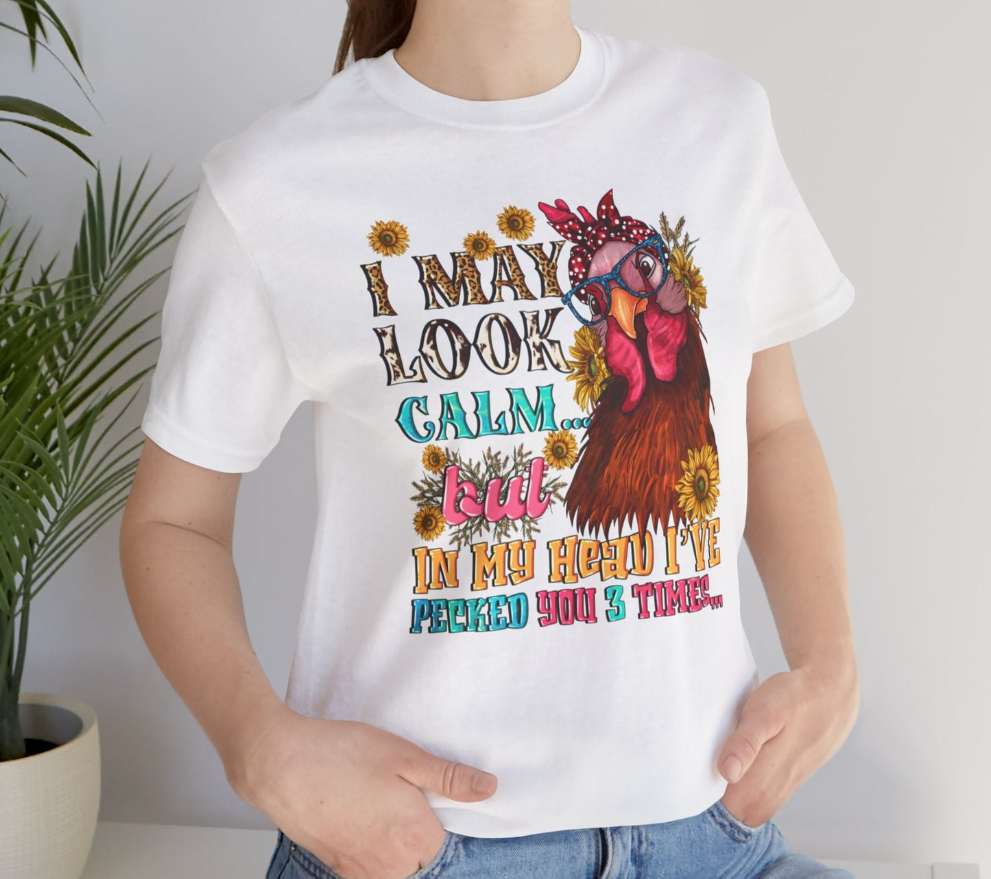 Calm Exterior, Inner Pecking: Funny Tee - Kim’s Signature Beauty & Accessories (Store description)