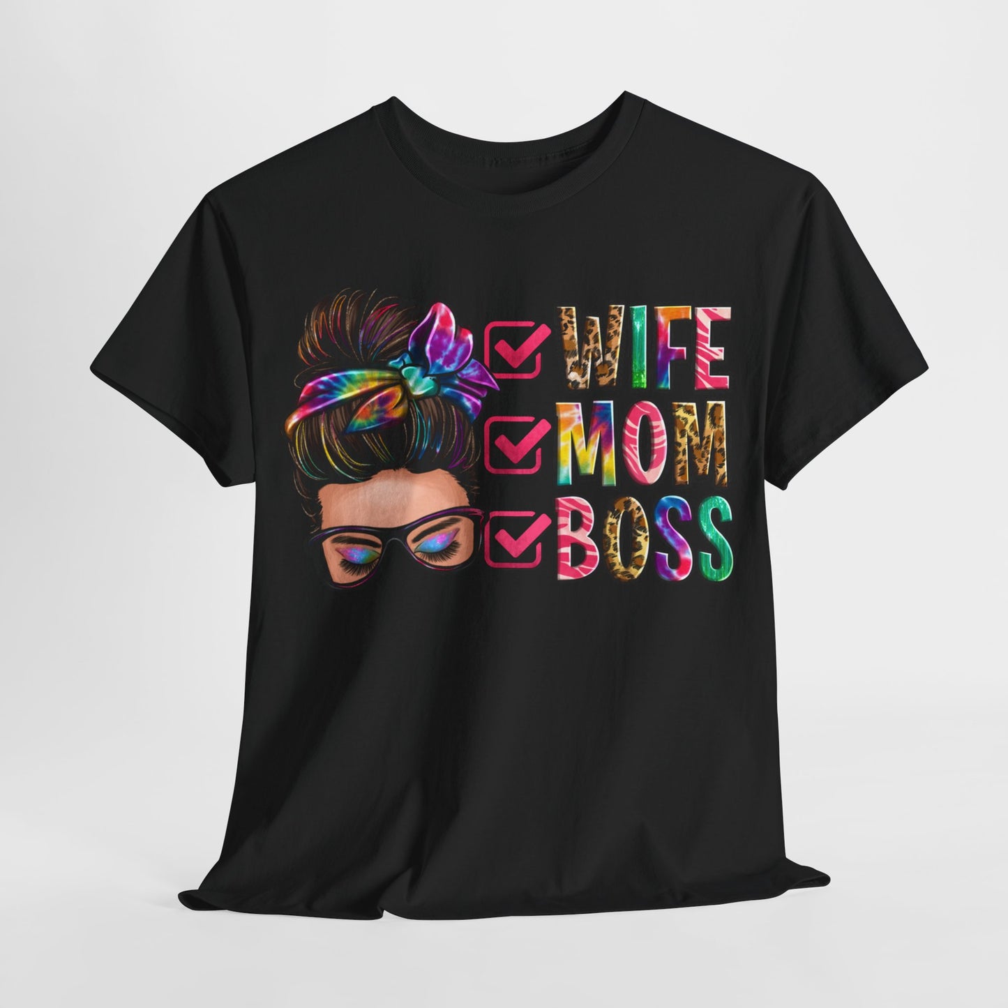 Wife, Mom, Boss | Cotton Tee - Kim’s Signature Beauty & Accessories (Store description)