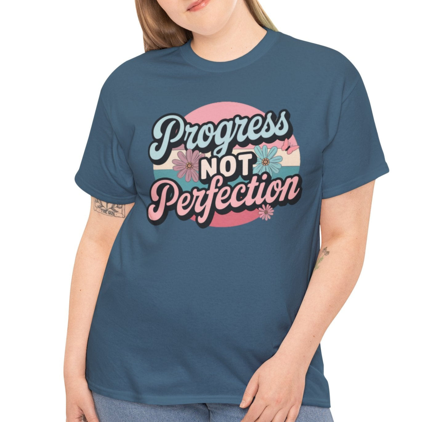 Progress Not Perfection Tee - Motivational for Personal Growth - Kim’s Signature Beauty & Accessories (Store description)