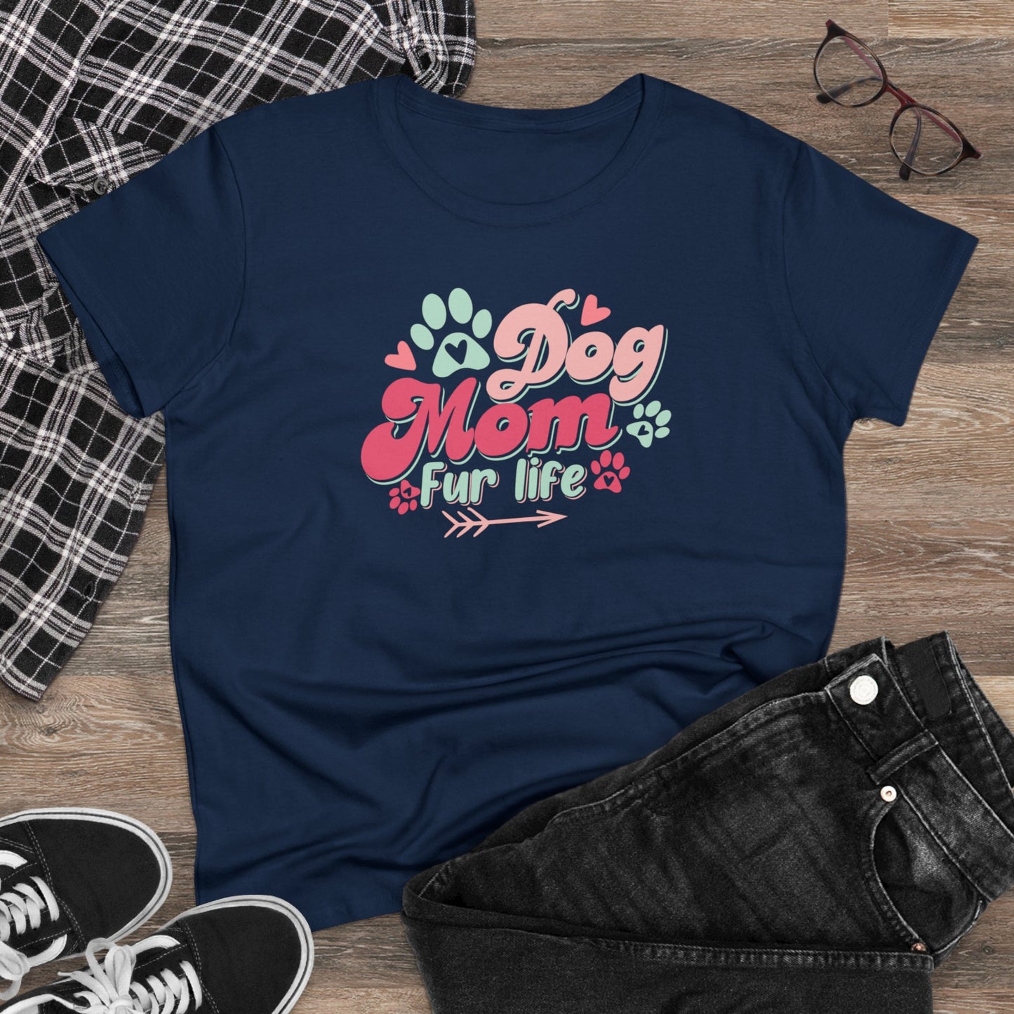 Dog Mom Furlife | Cotton Tee - Kim’s Signature Beauty & Accessories (Store description)