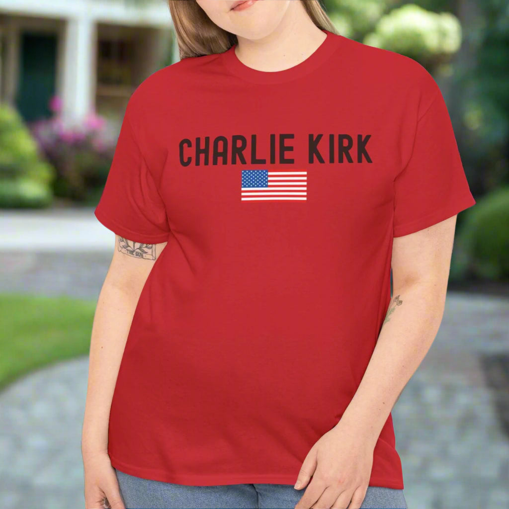 Support Freedom - Unisex Heavy Cotton Tee, Patriotic Tee, Political T-Shirt, American Flag Shirt - Kim’s Signature Beauty & Accessories