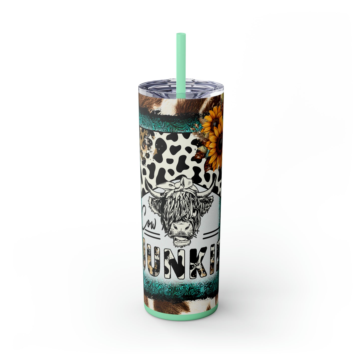 Cow Junkie | Skinny Tumbler with Straw, 20oz - Kim’s Signature Beauty & Accessories