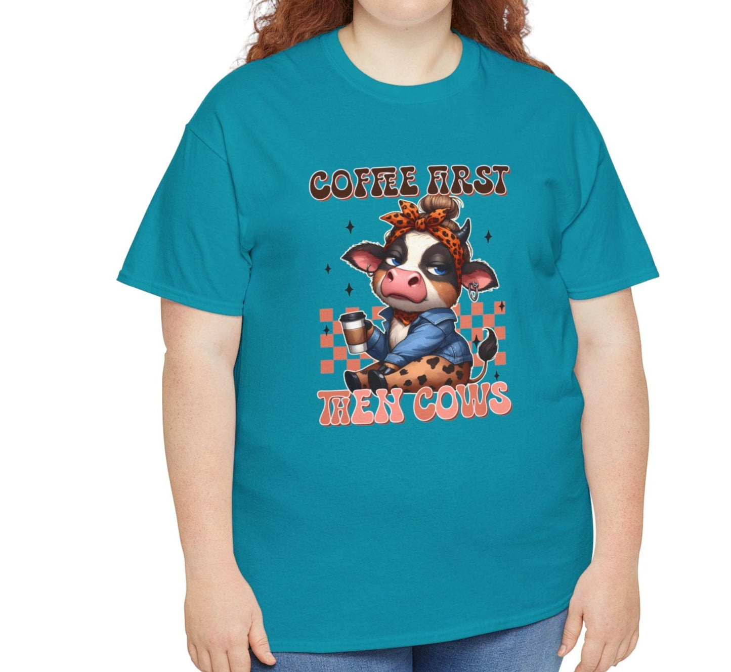 Coffee First then Cows | Cotton Tee - Kim’s Signature Beauty & Accessories (Store description)