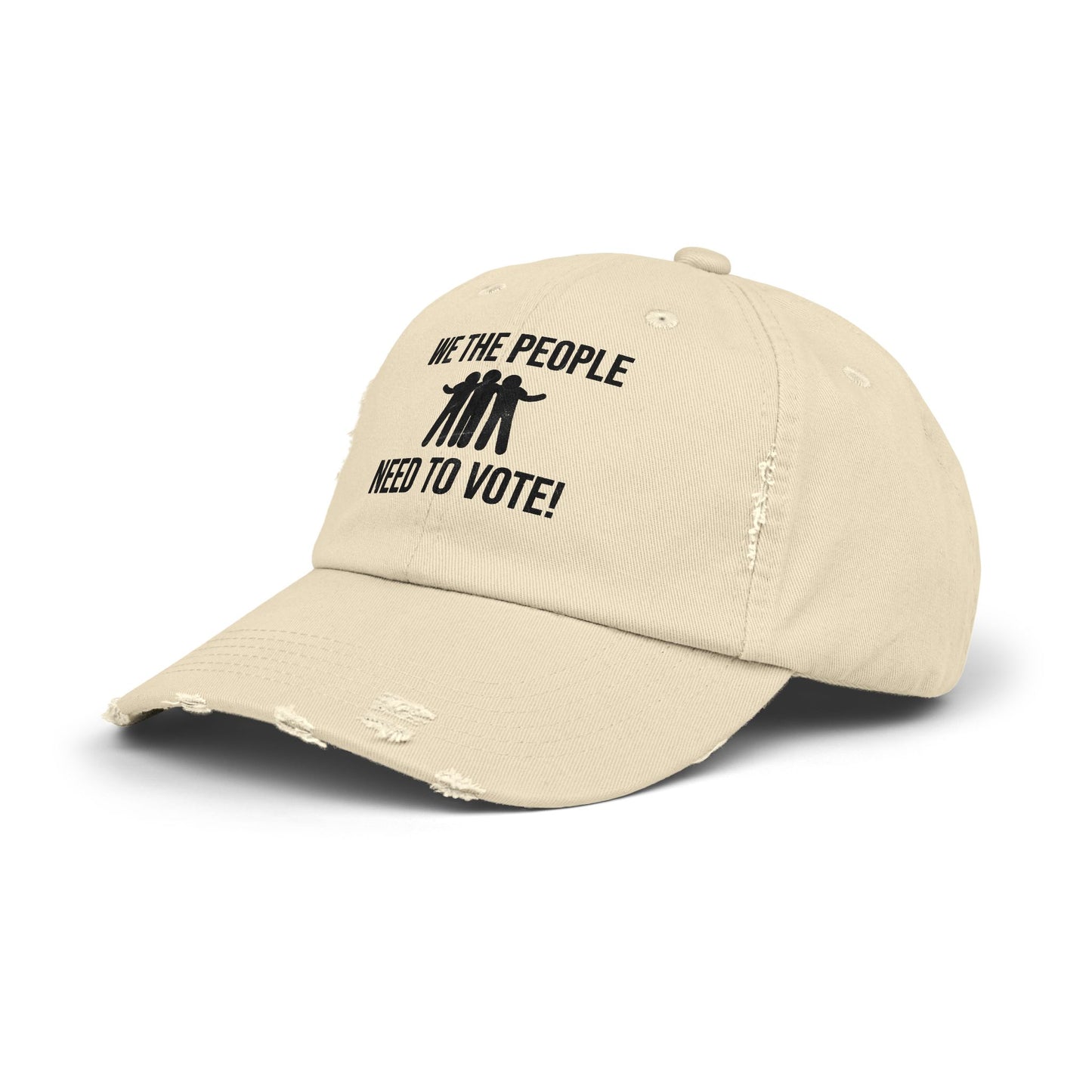 We The People Need to Vote Distressed Cap - Kim’s Signature Beauty & Accessories (Store description)