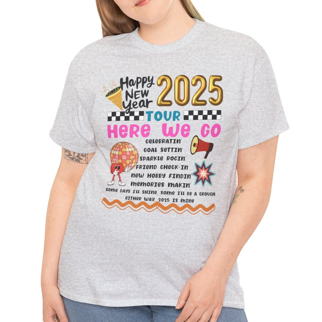 Happy New Year Tour 2025 Tee - Kim’s Signature Beauty & Accessories (Store description)