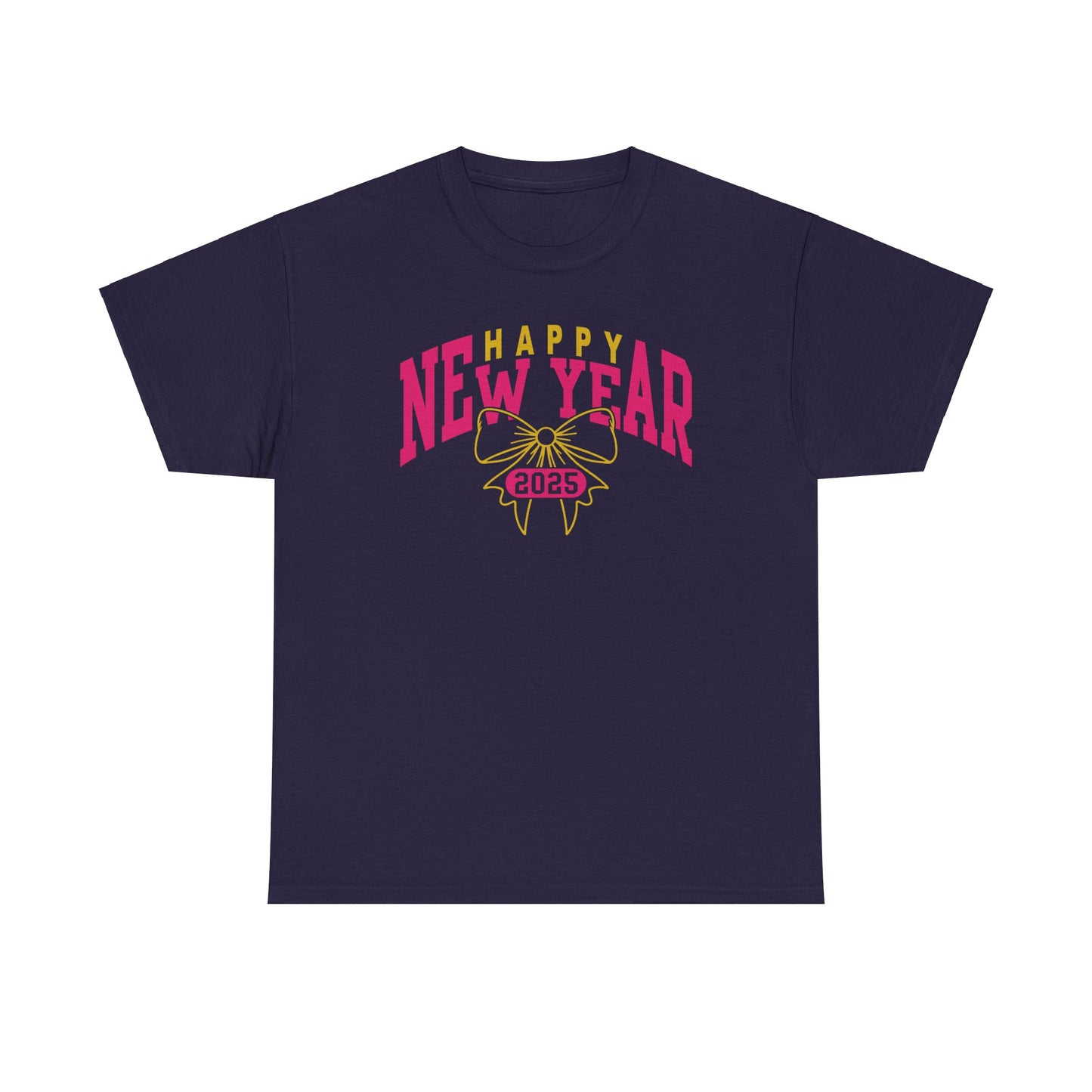 Happy New Year 2025 Bow Cotton Tee - Kim’s Signature Beauty & Accessories (Store description)