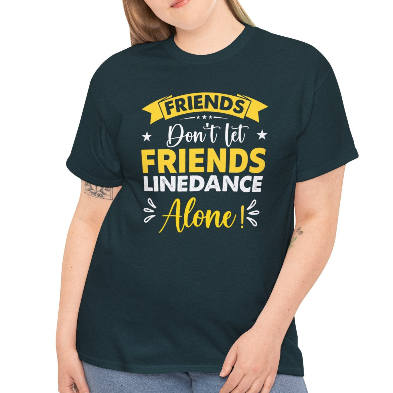 Line Dance Friends Tee - Fun Cotton Shirt for Dance Lovers - Kim’s Signature Beauty & Accessories (Store description)