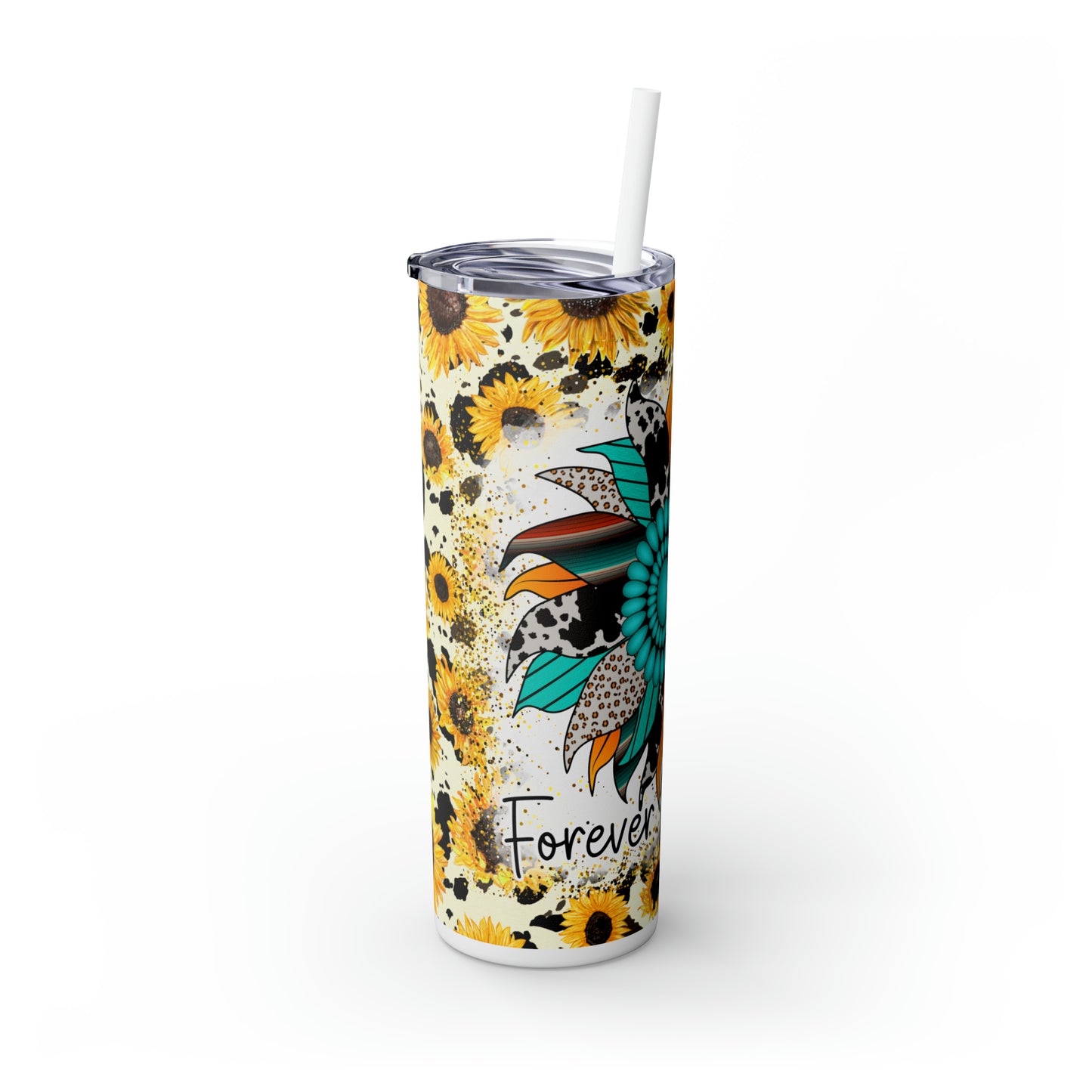 Forever Country | Skinny Tumbler with Straw, 20oz - Kim’s Signature Beauty & Accessories
