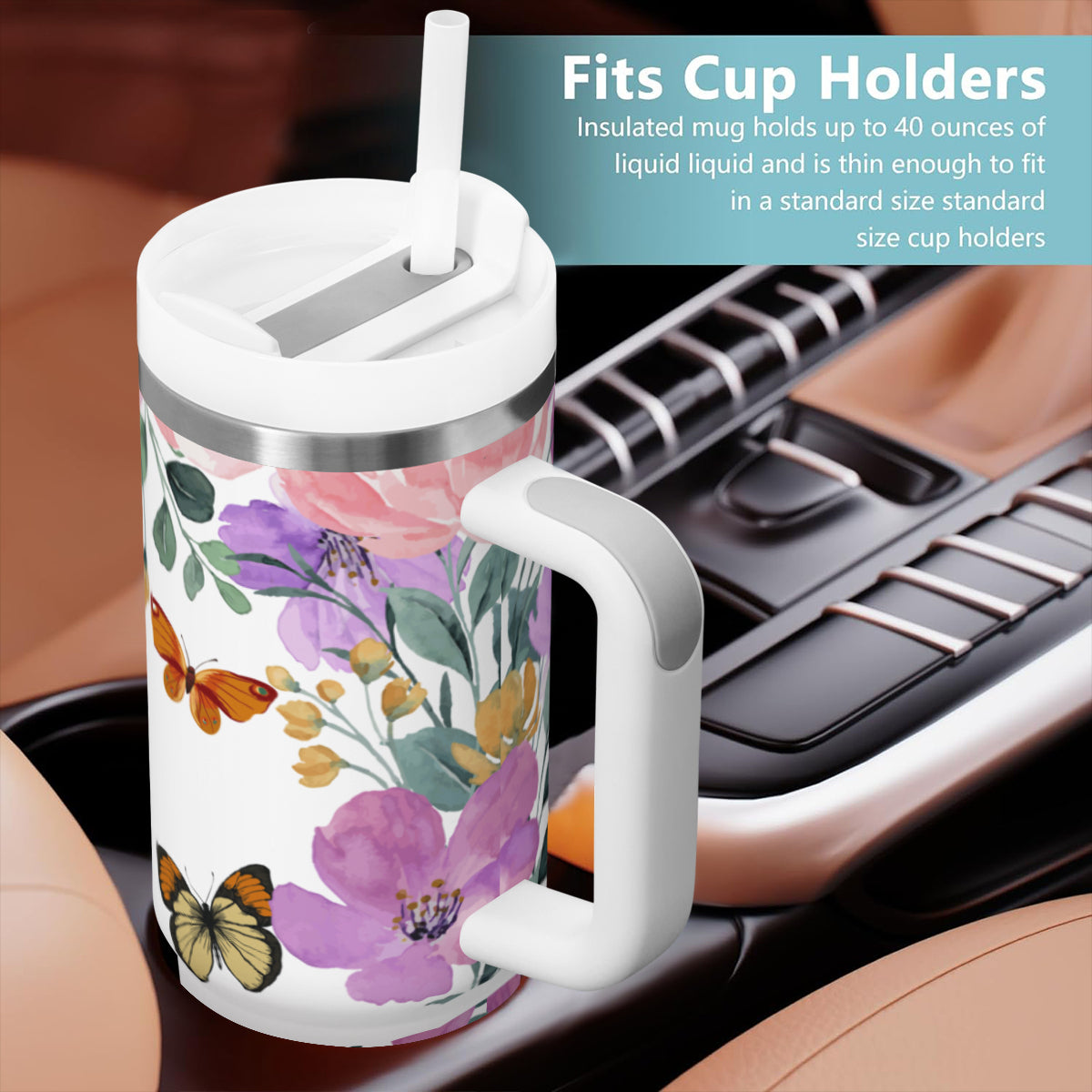 Imagination Purple Flower Tumbler - Kim’s Signature Beauty & Accessories