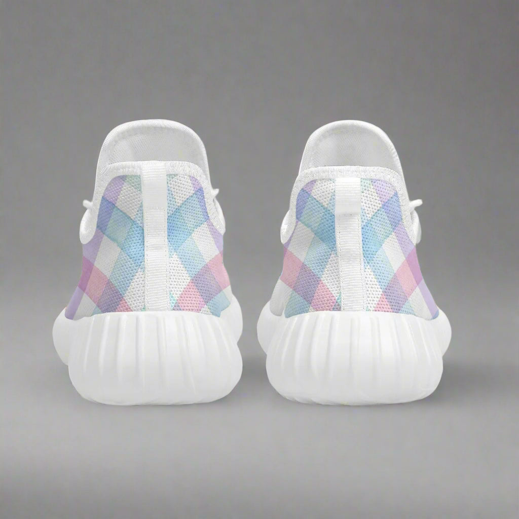 Pastel Gingham Dream Sneakers – Everyday Comfort - Kim’s Signature Beauty & Accessories