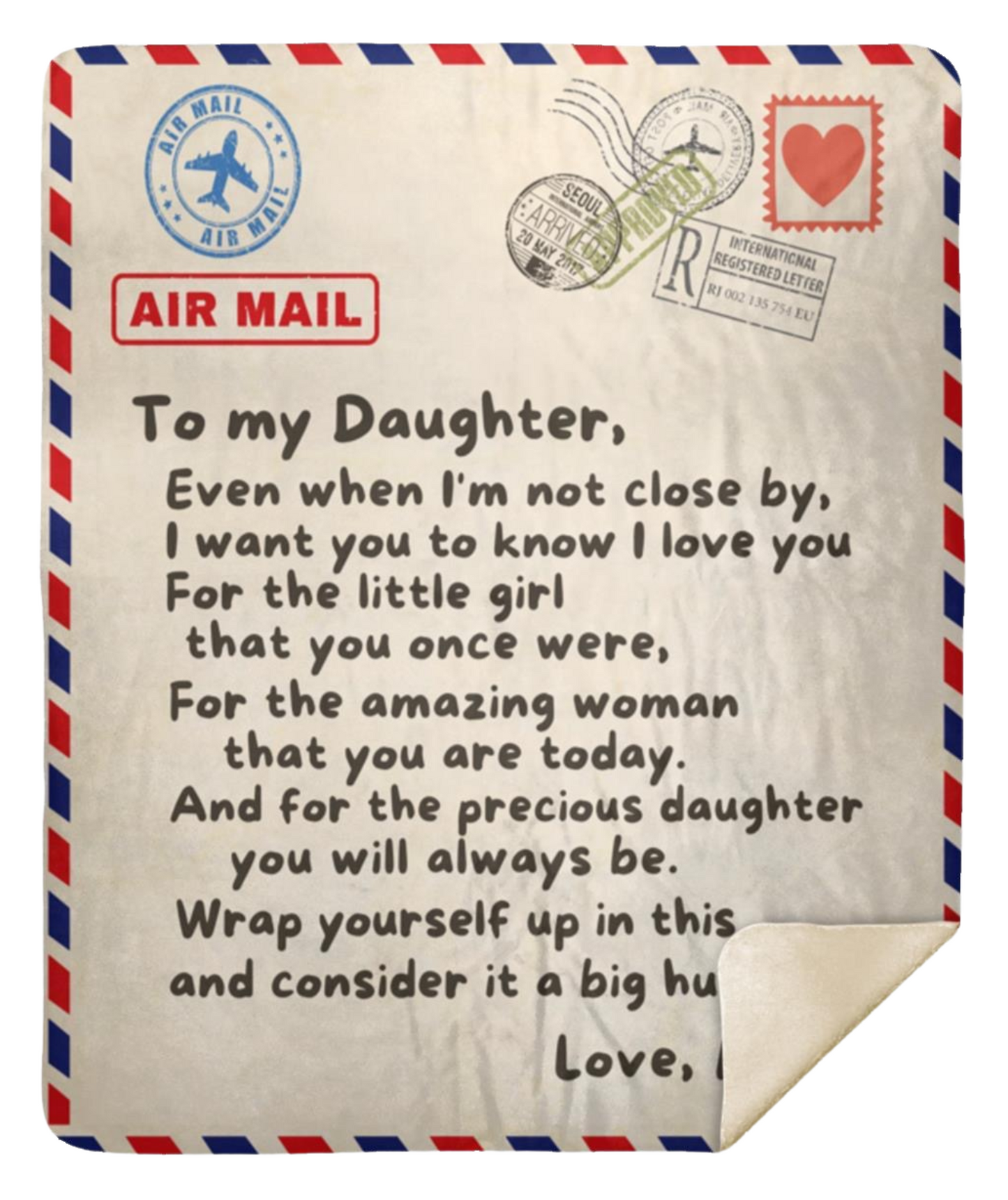 Letter to Daughter Fleece Blanket - Kim’s Signature Beauty & Accessories (Store description)