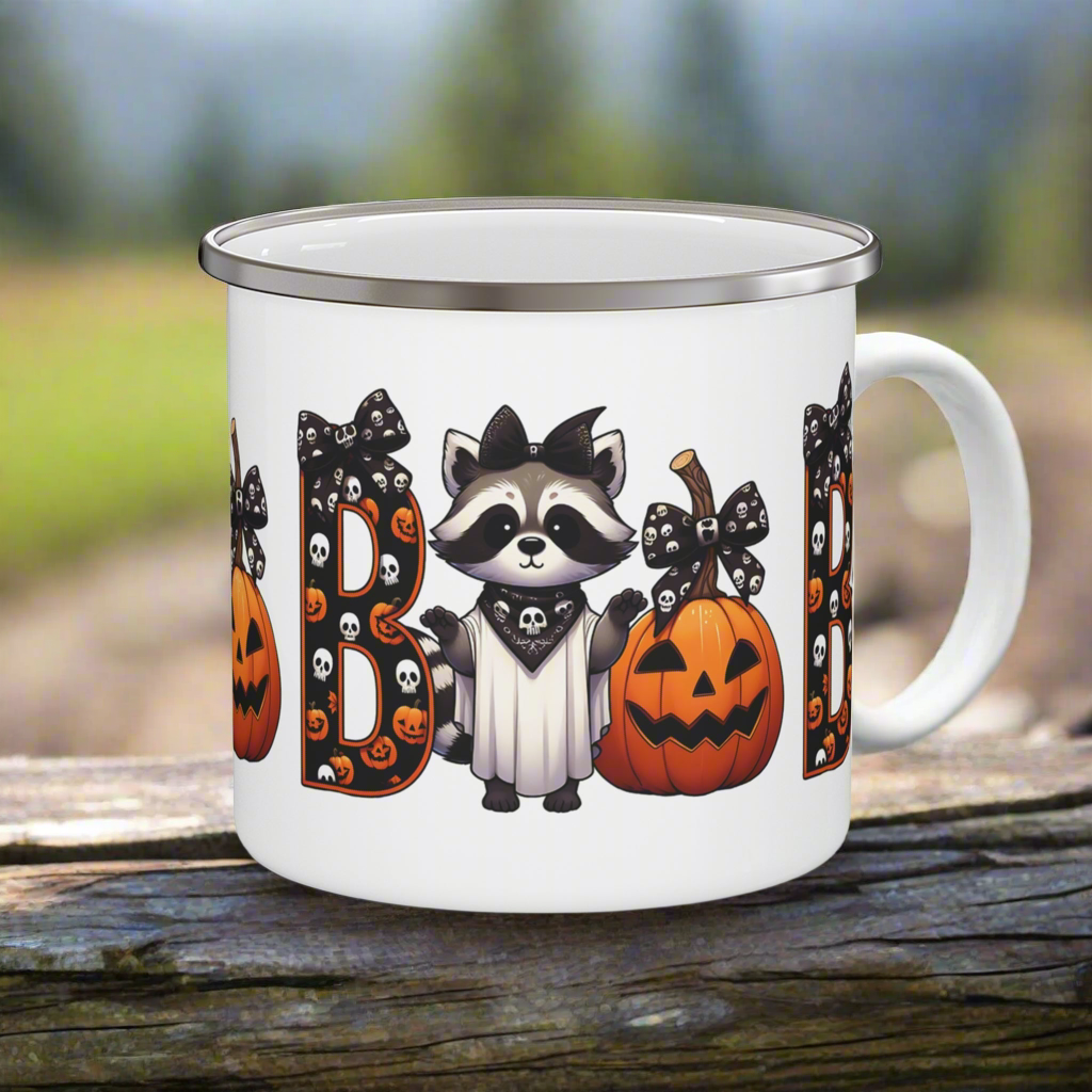 Boo Enamel Camping Mug - Kim’s Signature Beauty & Accessories (Store description)