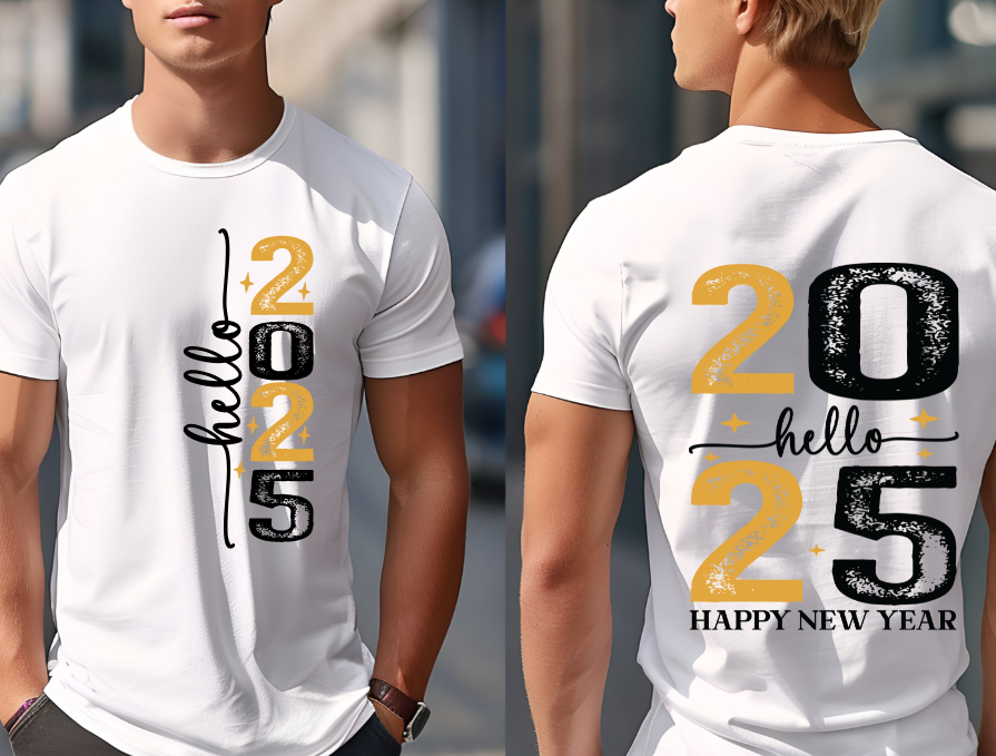 Hello 2025 Tee (front & Back Print) - Kim’s Signature Beauty & Accessories (Store description)