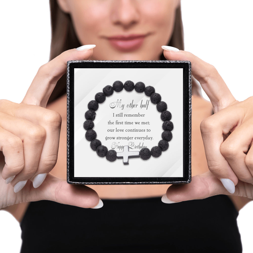 Faith - Cross Bead Bracelet - Kim’s Signature Beauty & Accessories (Store description)