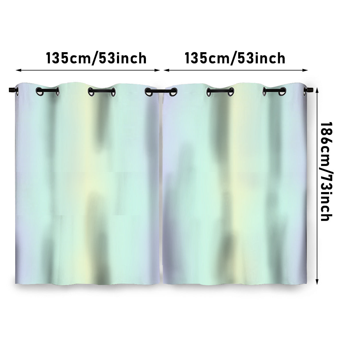 Yellow & Green Ombre | Curtains - Kim’s Signature Beauty & Accessories (Store description)