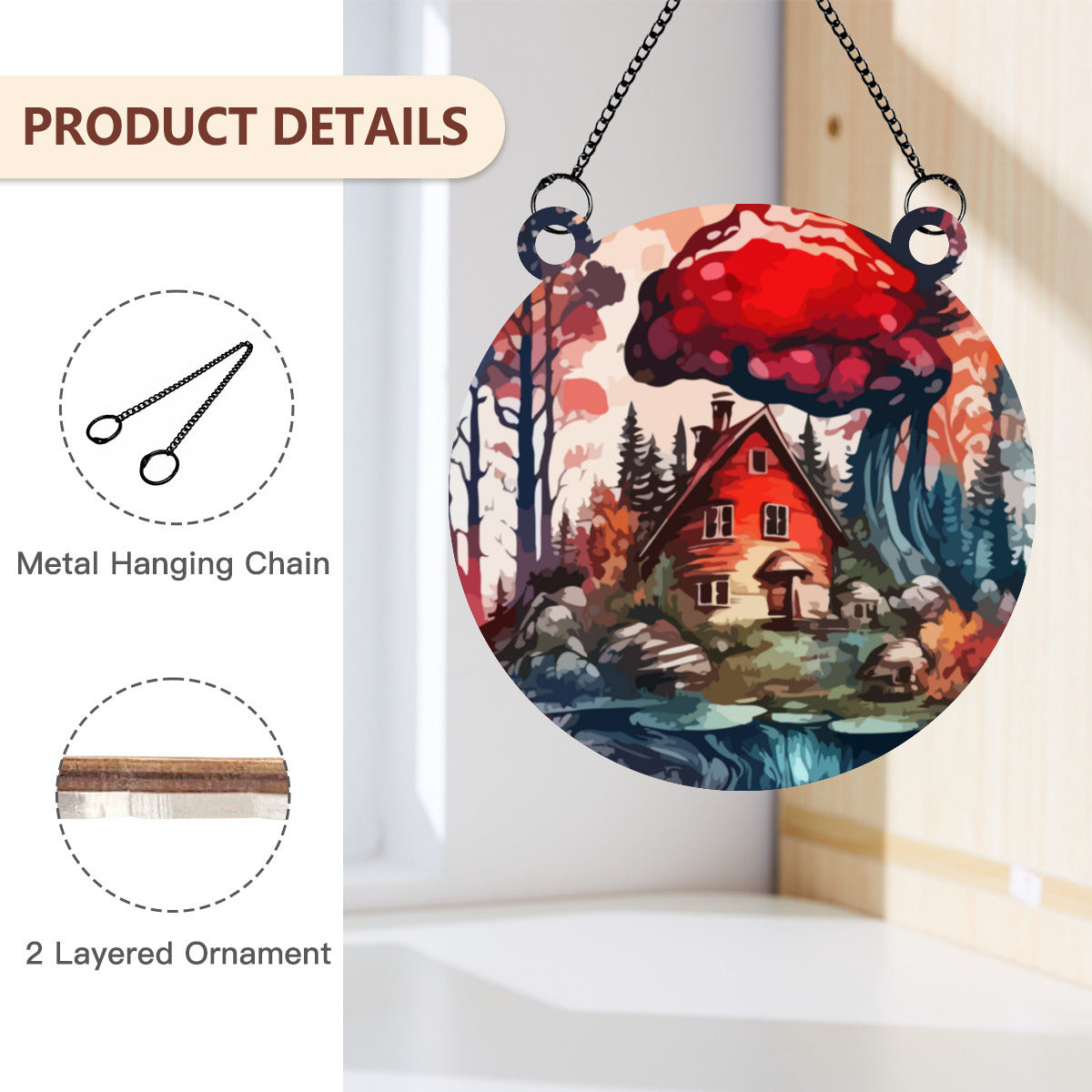 Fall Lake House Stained Glass - Kim’s Signature Beauty & Accessories