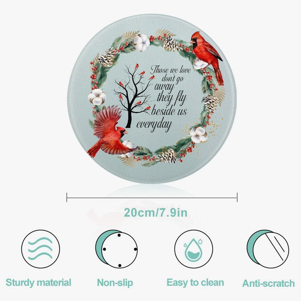 Cardianal Love Tempered Glass Cutting Board - Kim’s Signature Beauty & Accessories