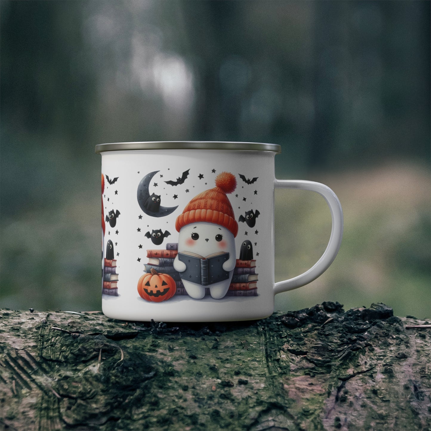 Book Reader Ghost Camping Mug - Kim’s Signature Beauty & Accessories