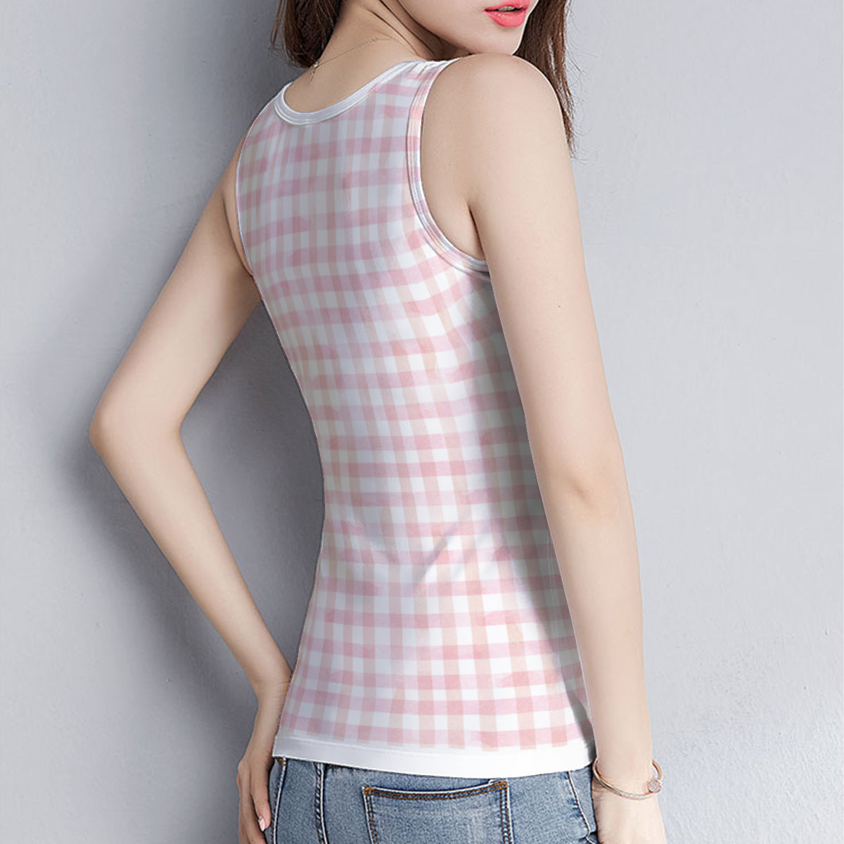 Pink Plaid Tank Top - Kim’s Signature Beauty & Accessories