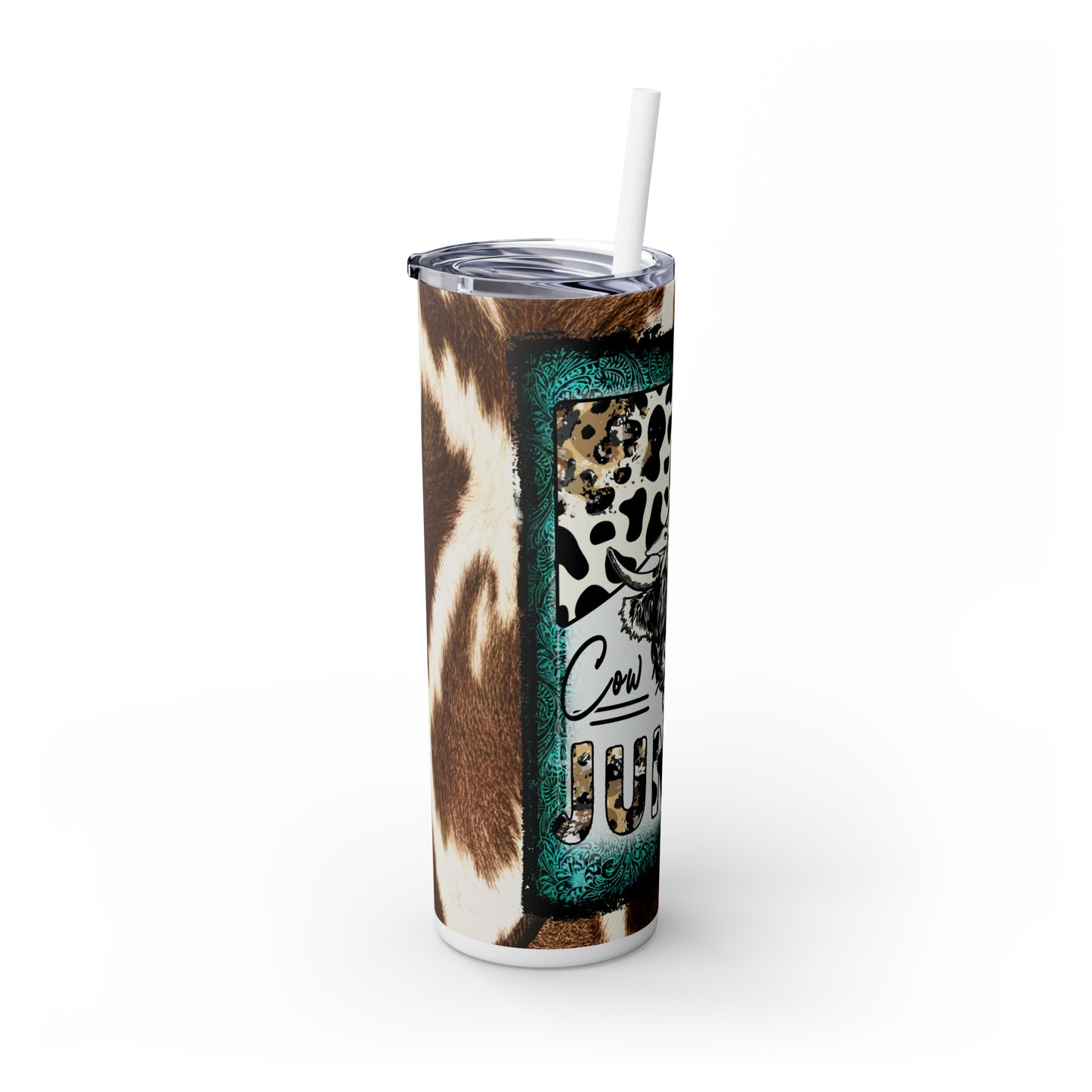 Cow Junkie | Skinny Tumbler with Straw, 20oz - Kim’s Signature Beauty & Accessories