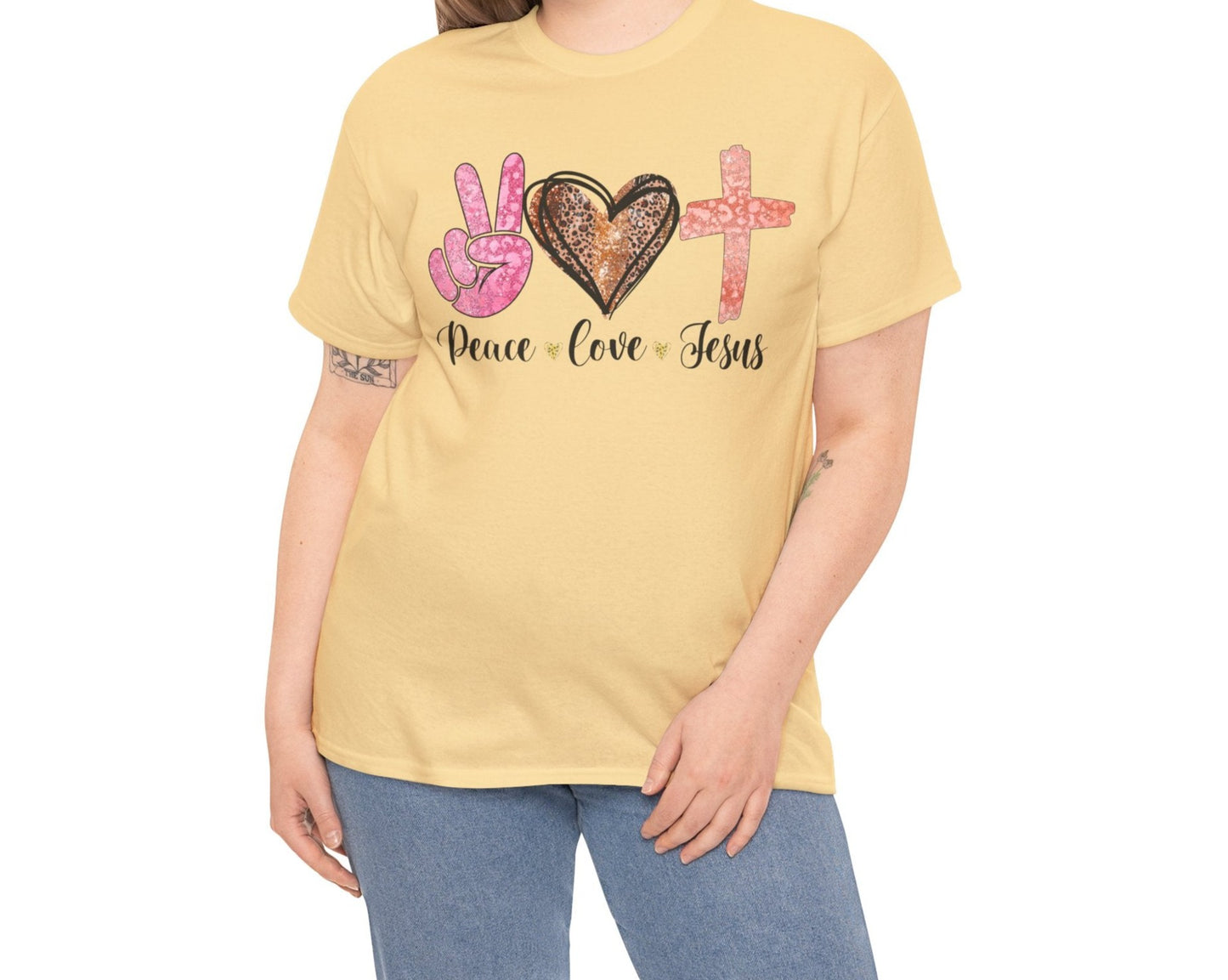 Peace, Love, Jesus Tee - Kim’s Signature Beauty & Accessories (Store description)