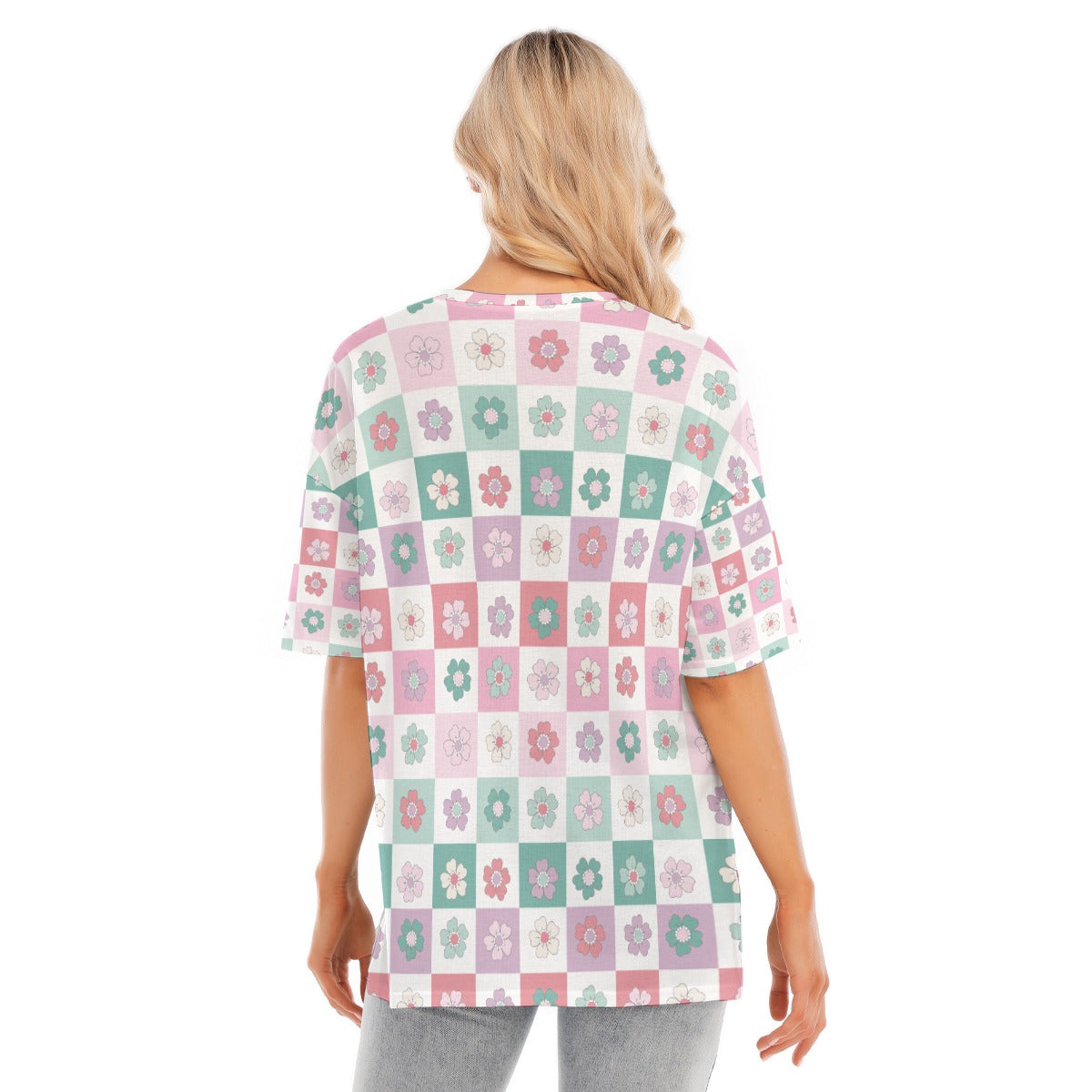 All-Over Print Women's Short Sleeves T-shirt With Hem Split - Kim’s Signature Beauty & Accessories (Store description)