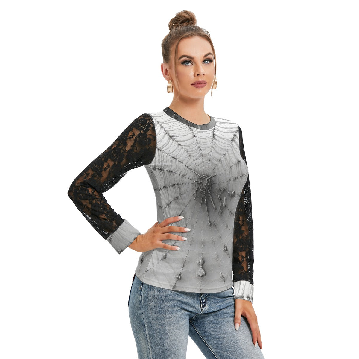 Sexy Spider Web T-shirt - Kim’s Signature Beauty & Accessories