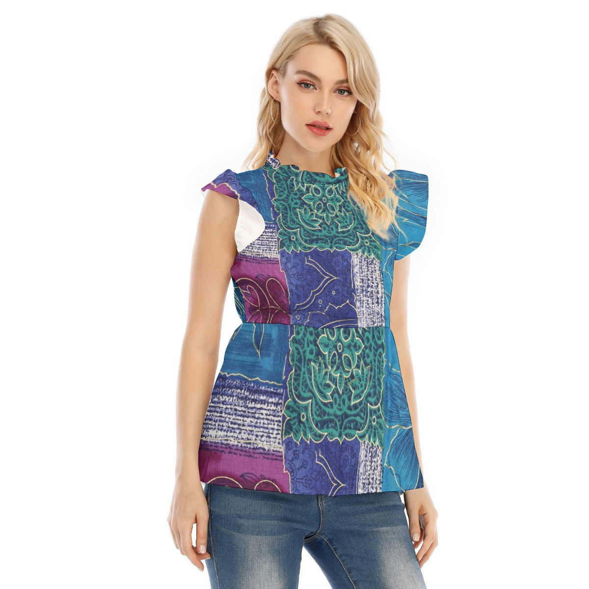 Elegant Lotus Leaf Sleeve Casual Blouse - Kim’s Signature Beauty & Accessories (Store description)