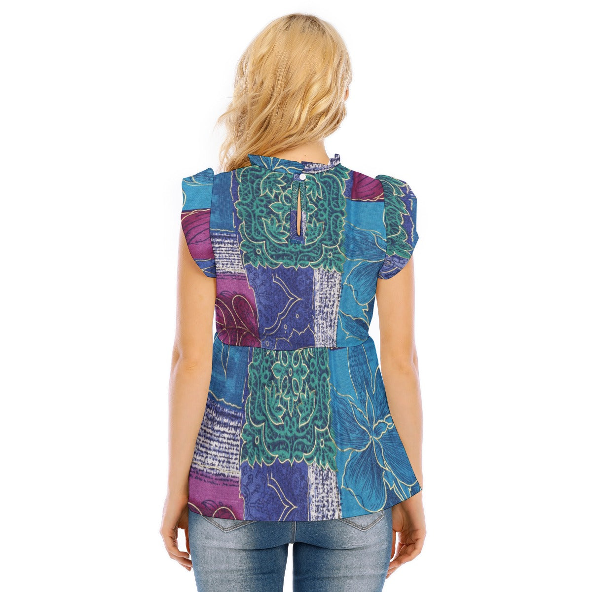 Elegant Lotus Leaf Sleeve Casual Blouse - Kim’s Signature Beauty & Accessories (Store description)